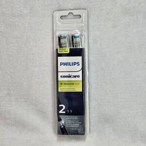 Philips Sonicare W DiamondClean Toothbrush Heads Black 2-Pack HX6062/95